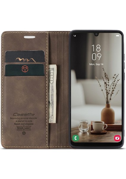 Samsung Galaxy A34 5g Için Flip Case Vintage Pu Deri Cüzdan Kılıf Kartı (Yurt Dışından)