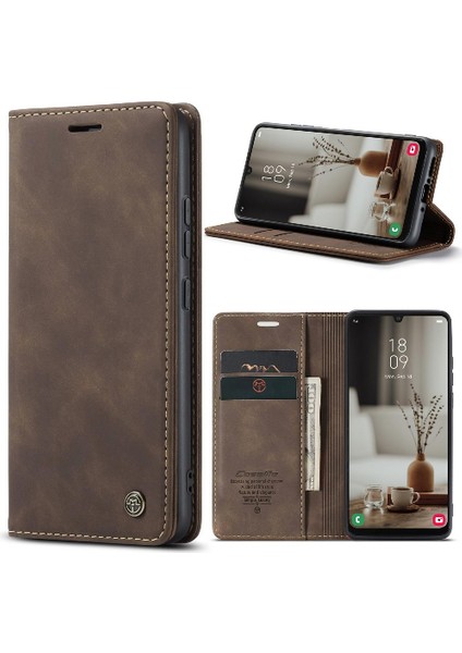 Samsung Galaxy A34 5g Için Flip Case Vintage Pu Deri Cüzdan Kılıf Kartı (Yurt Dışından)