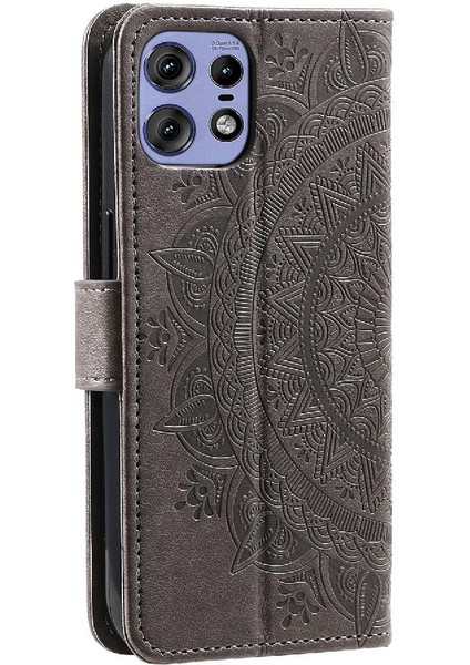 Motorola Moto Kenar 50 Pro Için Flip Case Cüzdan Kılıf Pu Deri Kickstand (Yurt Dışından)