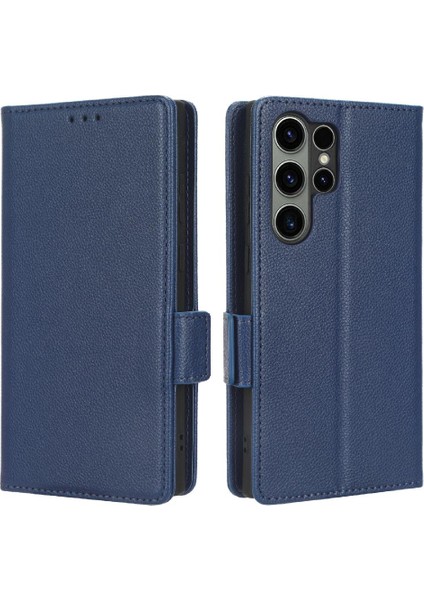 Samsung Galaxy S23 Ultra Kart Yuvaları Tutucu Cüzdan Yan Toka Pu (Yurt Dışından)