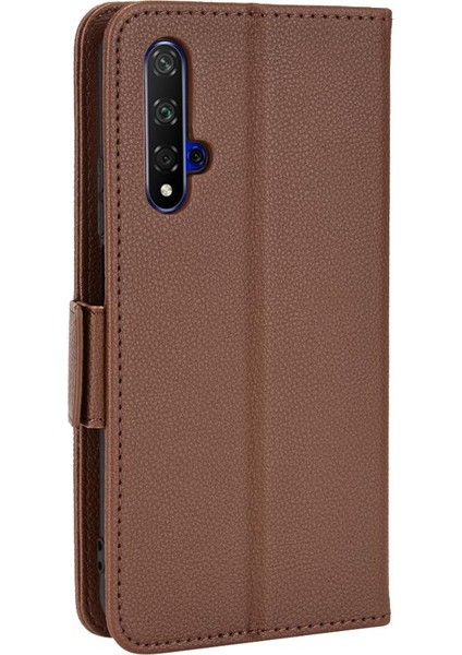 Huawei Nova 5t Manyetik Kart Yuvaları Için Kılıf Tutucu Yan Toka Cüzdan Pu (Yurt Dışından)