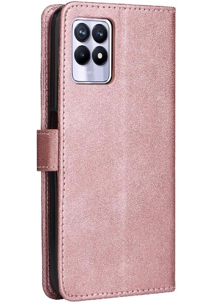 Kart Yuvası Klasik Katı ile Realme 8i Yüksek Kaliteli Deri Için Flip Case (Yurt Dışından) fırsatları