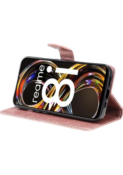 Kart Yuvası Klasik Katı ile Realme 8i Yüksek Kaliteli Deri Için Flip Case (Yurt Dışından) indirimleri