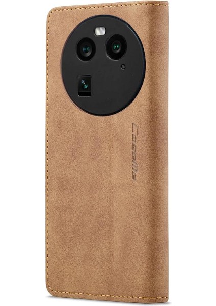 Oppo Bulmak Için Flip Case X6 5g Vintage Pu Deri Cüzdan Kılıf Kart Yuvası (Yurt Dışından)