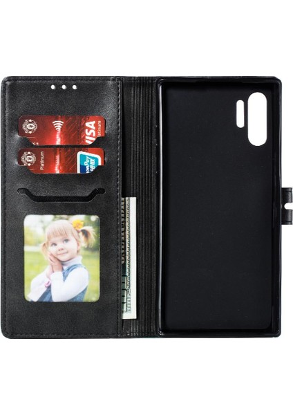 Samsung Galaxy NOTE10 Pius Kickstand Kart Tutucu Manyetik Için Cüzdan Kılıf (Yurt Dışından)