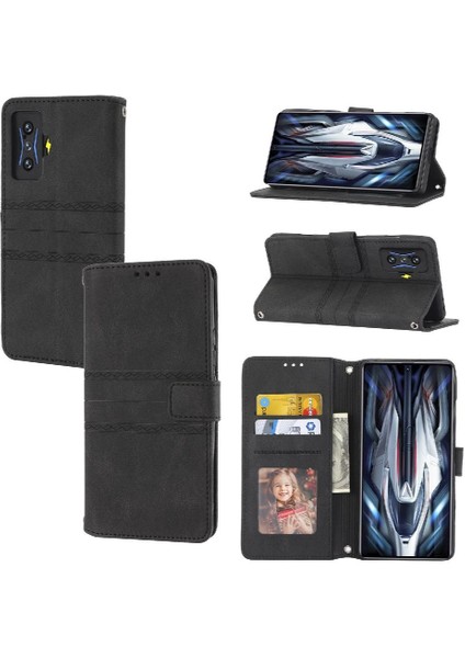 Xiaomi Poco F4 Gt Darbeye Koruyucu Cüzdan Kılıf Pu Için Flip Case (Yurt Dışından)