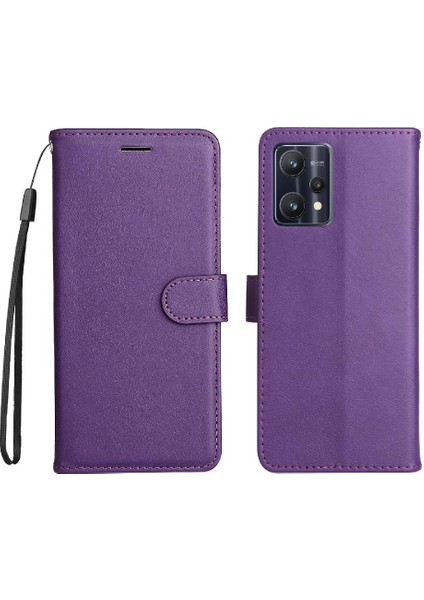 Realme 9 Pro Klasik Düz Renk Için Flip Case ile Yüksek Kaliteli Deri (Yurt Dışından)