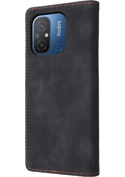 Xiaomi Redmi 12C Için Flip Case Cüzdan Kılıf Kapak Kapak Basit (Yurt Dışından)
