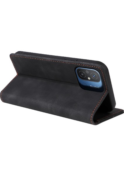 Xiaomi Redmi 12C Için Flip Case Cüzdan Kılıf Kapak Kapak Basit (Yurt Dışından)