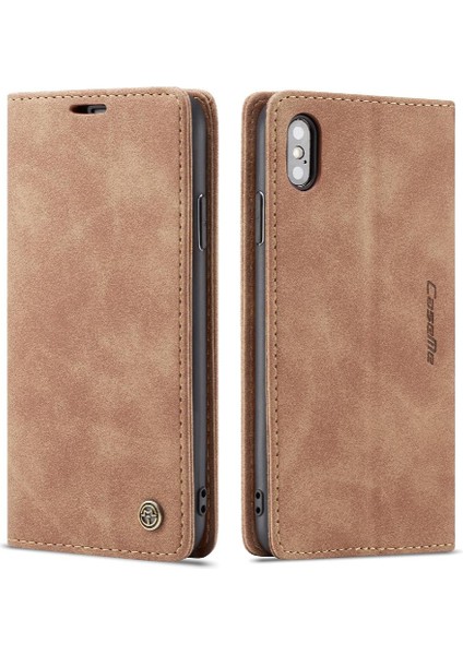Iphone Xs Max Flip Folio Kitap Kılıf Için Flip Case Kart Yuvası Kickstand Pu (Yurt Dışından)