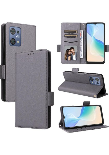Blackview Oscal C30/C30 Pro Pu Deri Manyetik Yan Toka Kartı Için Kılıf (Yurt Dışından)