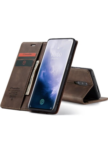 Oneplus 7 Için Flip Case Pro Kılıf Kart Yuvası Kickstand Flip Folio Kitap Pu (Yurt Dışından)