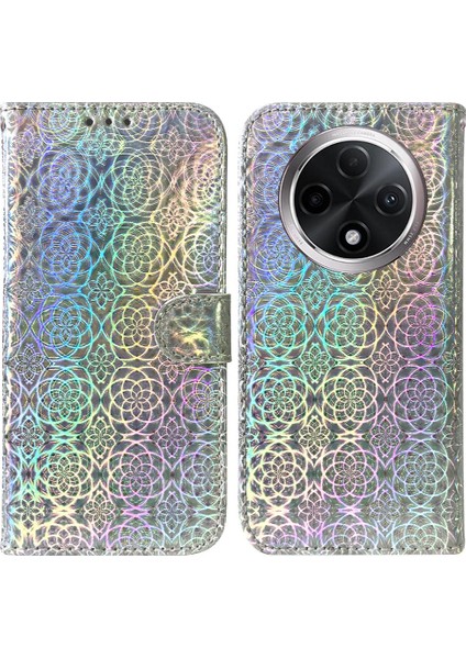 Oppo A3 Pro 5g Için Flip Case Glitter Renkli Premium Pu Deri Kart Yuvası (Yurt Dışından)