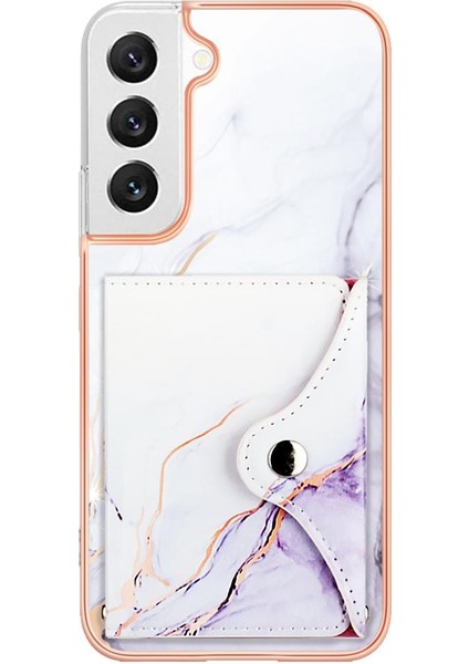 Samsung Galaxy S23 Artı Yumuşak Tpu Tampon Mermer Kart Yuvaları Ince (Yurt Dışından)