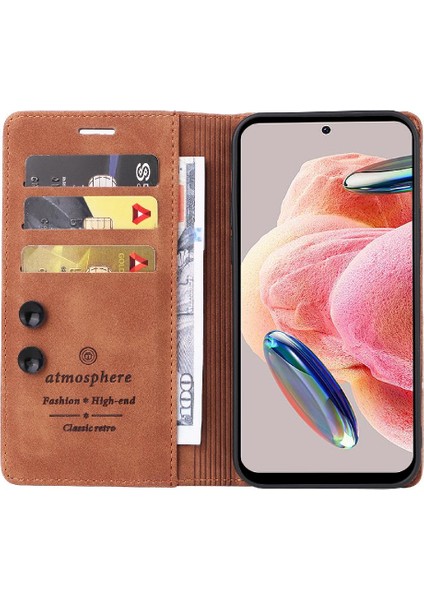 Mays Home1 Xiaomi Redmi Not 12 Için Flip Case 4g Kapak Çevirin Darbeye Cüzdan Kılıf (Yurt Dışından)