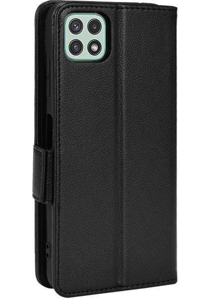 Samsung Galaxy A22 5g Için Kılıf Kart Yuvaları Tutucu Pu Deri Cüzdan Yan (Yurt Dışından)