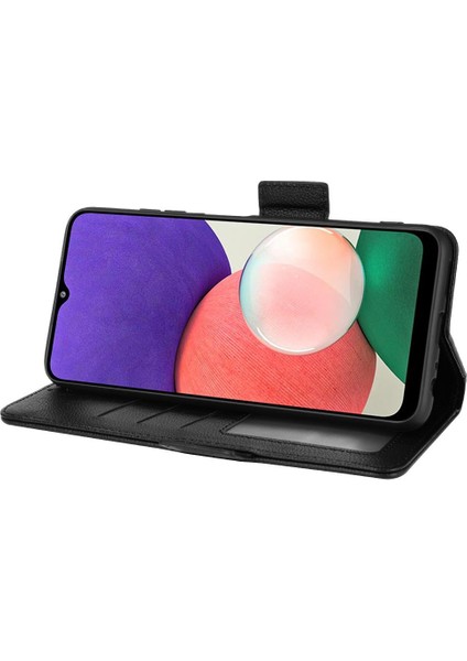 Samsung Galaxy A22 5g Için Kılıf Kart Yuvaları Tutucu Pu Deri Cüzdan Yan (Yurt Dışından)