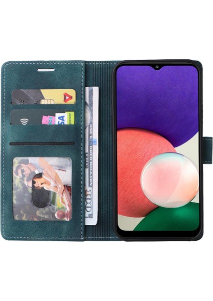 Samsung Galaxy A22 5g Için Flip Case Darbeye Basit Iş Cüzdan (Yurt Dışından) indirimleri