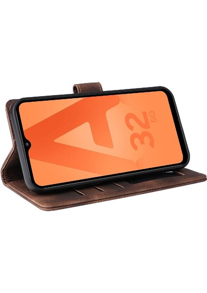 Samsung Galaxy A32 5g Darbeye Dayanıklı Kapak Kapak Basit Iş Için Flip Case (Yurt Dışından)