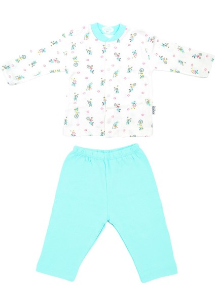 Bebe Bisikletli Bebek Pijama Takımı 2325