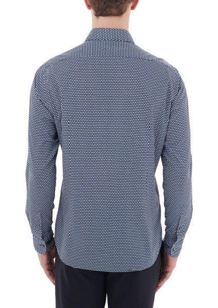 Regular Fit Düz Yaka % 100 Pamuk Gömlek Erkek Gömlek 50438904 417