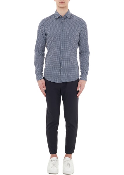 Regular Fit Düz Yaka % 100 Pamuk Gömlek Erkek Gömlek 50438904 417