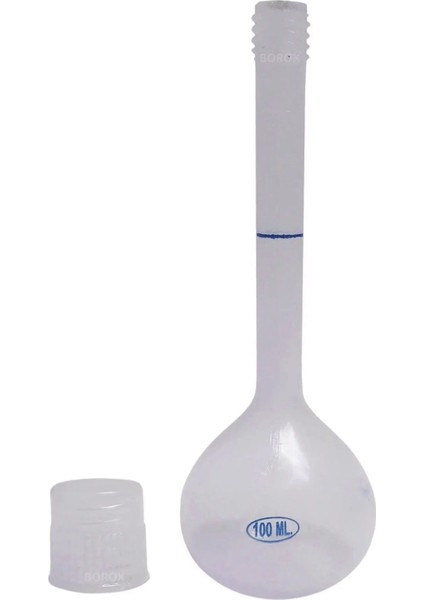 Plastik Balon Joje 100 ml Plastik Kapaklı Volumetrik Flask Yüksek Dayanıklı Sızdırmaz Kapak