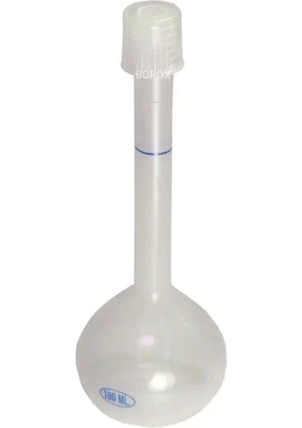 Plastik Balon Joje 100 ml Plastik Kapaklı Volumetrik Flask Yüksek Dayanıklı Sızdırmaz Kapak