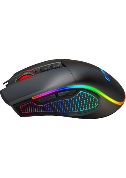 Crossfire Air V1 Kablosuz 10000 Dpi Pixart PMW3325 Sensör Makro Yazılımlı Chromatic RGB Kablosuz Gaming Mouse - Siyah (2.4 GHz Kablosuz + BT5.1 + Type-C ile Kullanım Desteği)