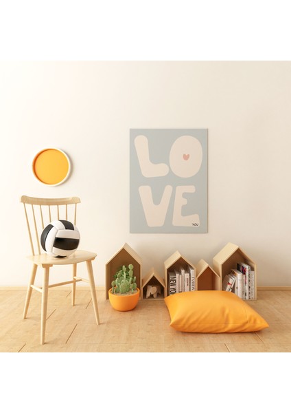 Love You Minimalist Kanvas Tablo - Bebek Odası Dekorasyon - Çocuk Odası Tablo