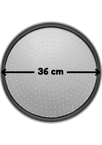 Gri Hamur Açma Matı 45 x 65 Cm, 36 cm Pizza Tepsisi ve Ahşap Uzun Saplı Hamur ve Pizza Kesici modelleri