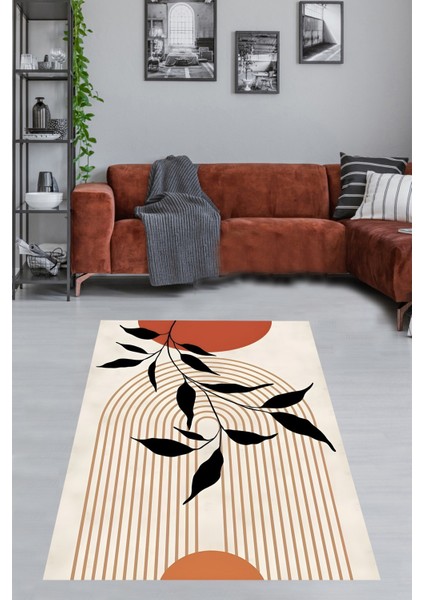 Bohem Iskandinav Yaprak Geometrik Şekilli Yıkanabilir Kaymaz Taban Leke Tutmaz Salon Halısı Yoluk fiyatları