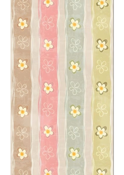 Pastel Renk Bloklu Papatya Dökümlü Yıkanabilir Kaymaz Taban Leke Tutmaz Salon Halısı Yoluk modelleri