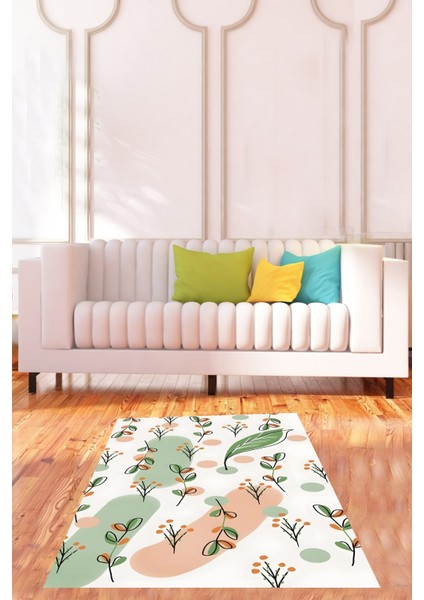 Iskandinav Tarzı Renkli Yaprak Dalları Yıkanabilir Kaymaz Taban Leke Tutmaz Salon Halısı fiyatları