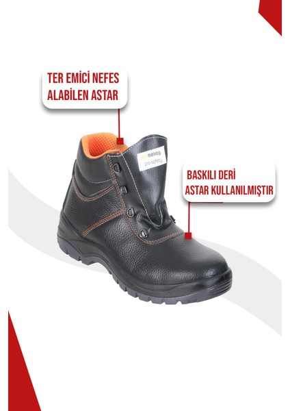 023 S2 Baskılı Deri Çelik Burun Iş Botu modelleri