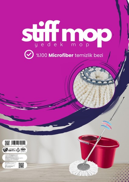 Microfiber Döner Mop Yedek Başlık (1 Adet)