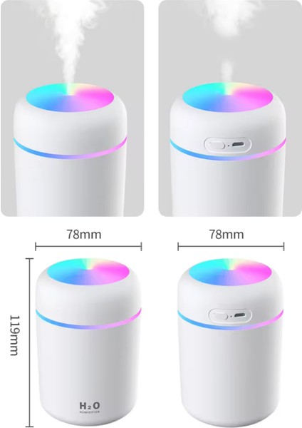 Ekru Cep 300ML Ultrasonik Hava Nemlendirici Buhar Makinesi ve Aroma Difüzörü modelleri