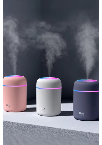 Ekru Cep 300ML Ultrasonik Hava Nemlendirici Buhar Makinesi ve Aroma Difüzörü indirimleri