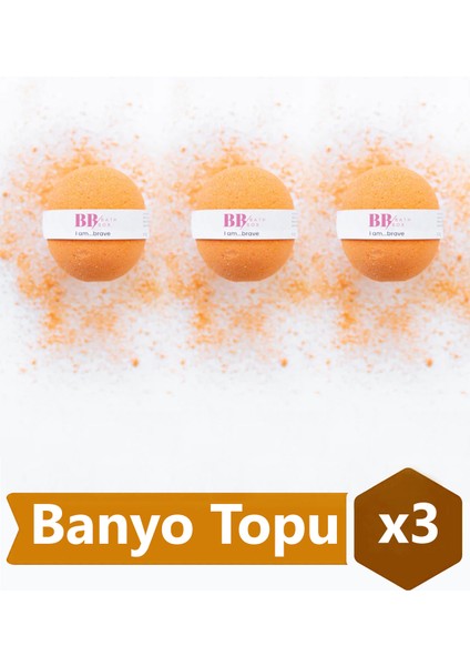 Bathbox Banyo Topu ve Nem Bombası Jakuzi Küvet Manikür Topu Banyo Bombası 130G x 3 Adet I Am Brave