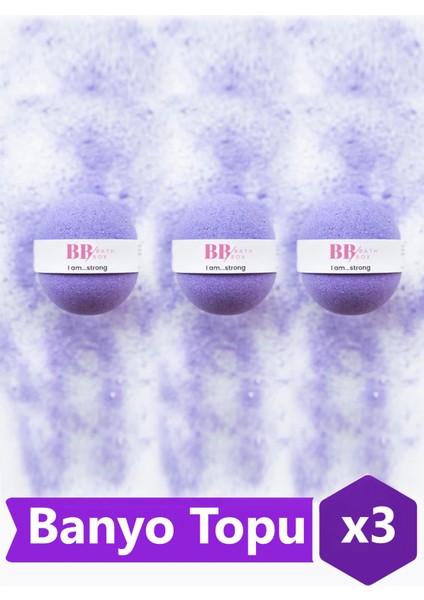 Bathbox Banyo Topu ve Nem Bombası Jakuzi Küvet Manikür Topu Banyo Bombası 130G x 3 Adet I Am Strong