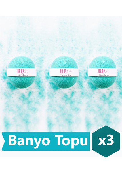Bathbox Banyo Topu ve Nem Bombası Jakuzi Küvet Manikür Topu Banyo Bombası 130G x 3 Adet I Am Loving