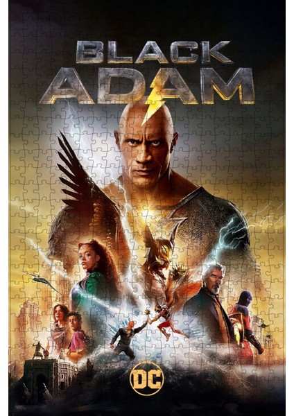 Black Adam (2022) Film Posterinin 500 Parça Puzzle Yapbozu SÜRÜM10