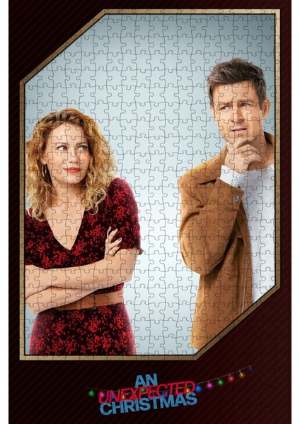 An Unexpected Christmas (2022) Film Posterinin 500 Parça Puzzle Yapbozu