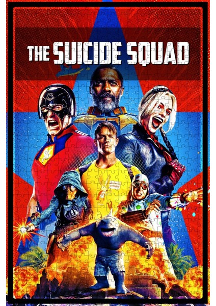 The Suicide Squad (2021) Film Posterinin 500 Parça Puzzle Yapbozu Sürüm2