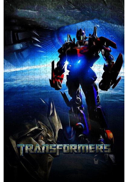 Transformers (2007) Film Posterinin 500 Parça Puzzle Yapbozu Sürüm2