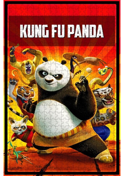 Kung Fu Panda (2008) Film Posterinin 500 Parça Puzzle Yapbozu Sürüm2