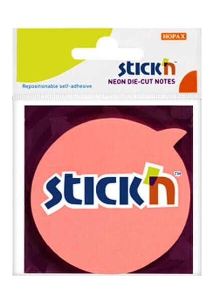 Stick'n 70 x 70 Konuşma Balon Neon Açık Pembe 50 Yaprak