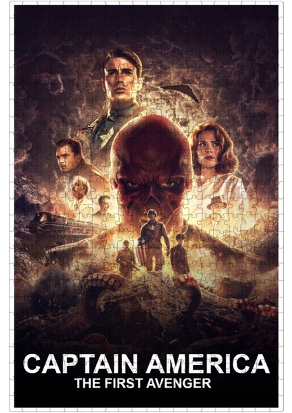 Captain America: The First Avenger (2011) Film Posterinin 500 Parça Puzzle Yapbozu Sürüm8