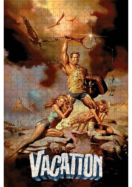 National Lampoon's Vacation (1983) Film Posterinin 500 Parça Puzzle Yapbozu Sürüm3