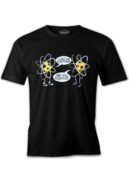 Okul ve Bilim - Fizik ve Elektron Siyah Erkek Tshirt